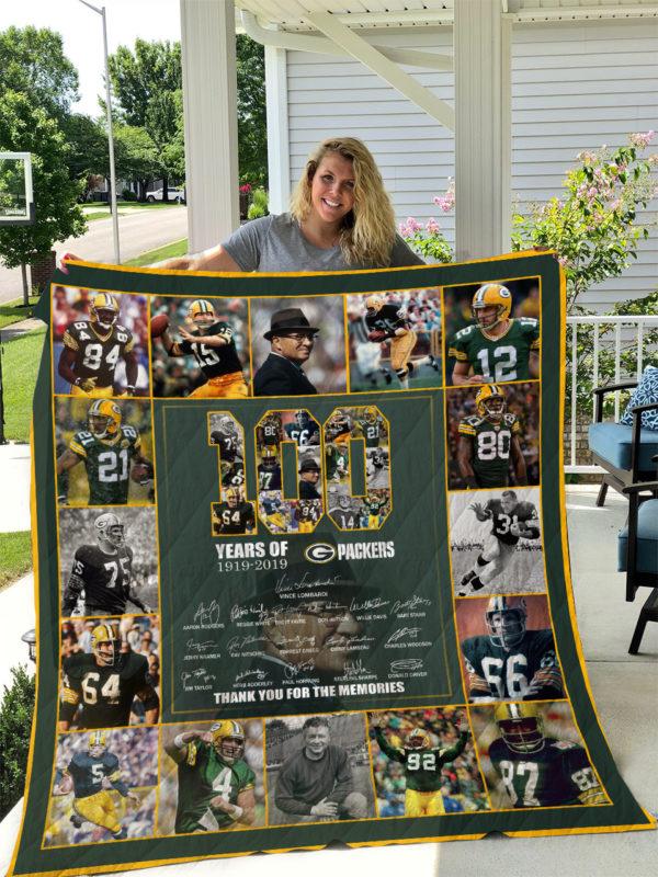100th Green Bay Packers Quilt Blanket I1D5