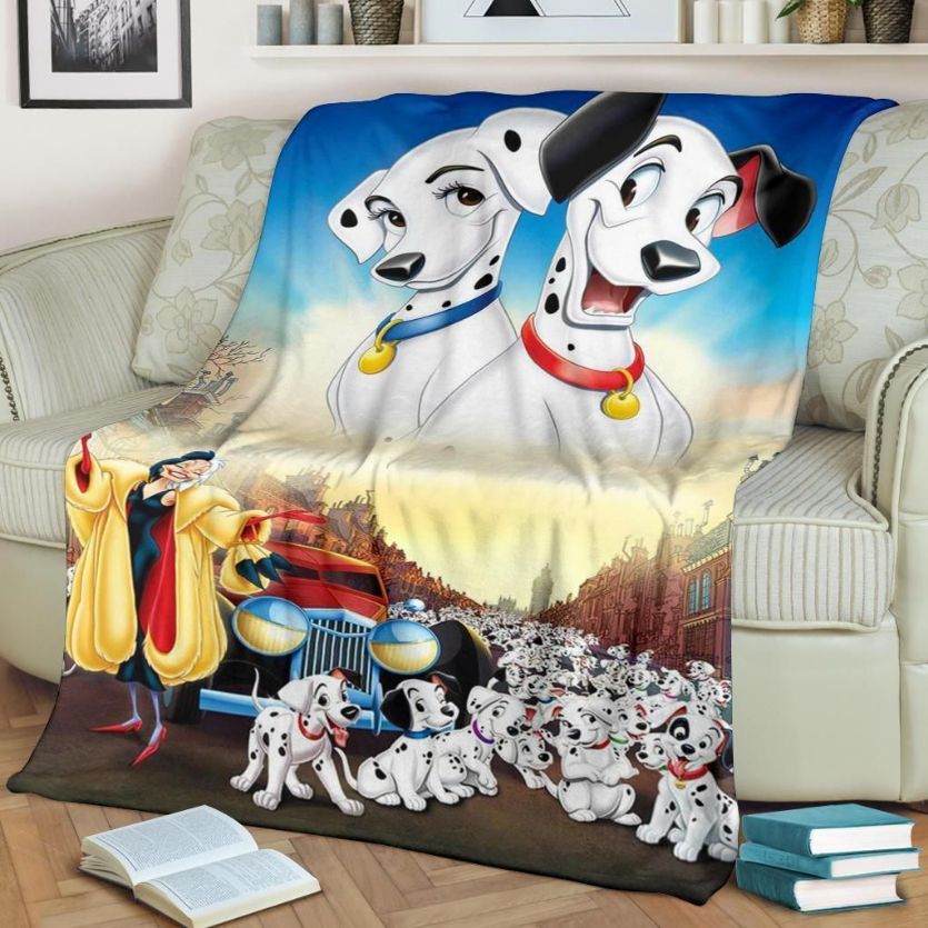 101 Dalmatian Best Seller Fleece Blanket Gift For Fan, Premium Comfy Sofa Throw Blanket Gift