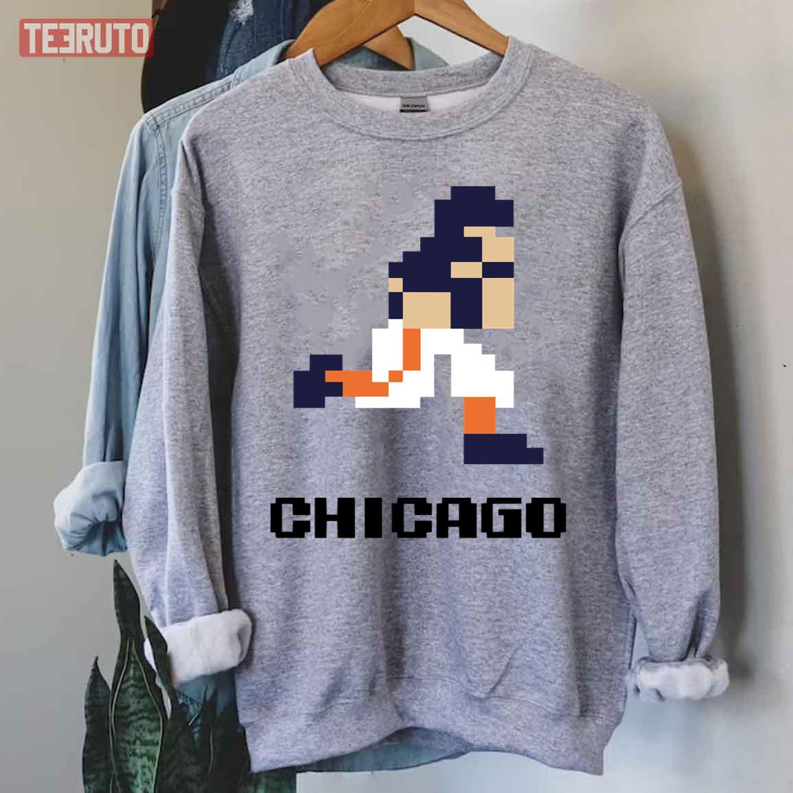 8 Bit Chicago Football Sweatshirt