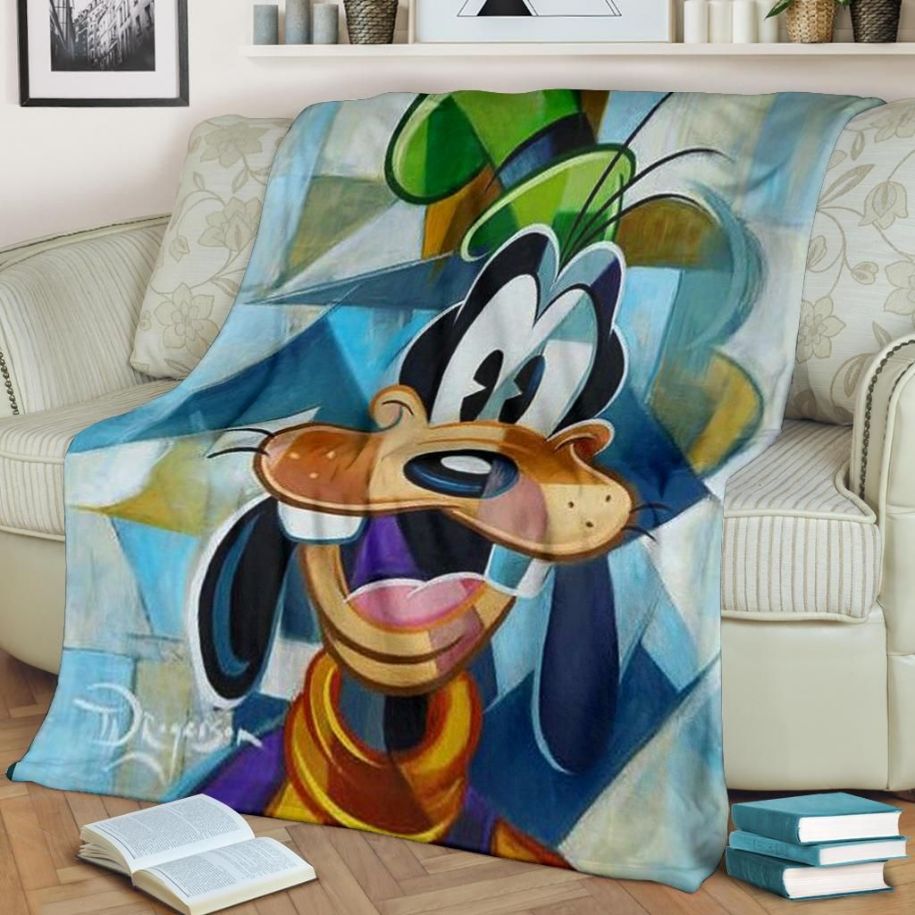 Abstract Goofy Disney Keep On Believing Fleece Blanket Gift For Fan, Premium Comfy Sofa Throw Blanket Gift