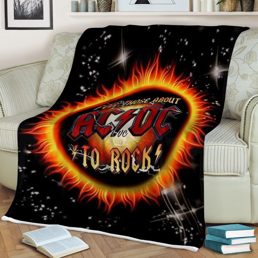 Acdc Music Band Fan Gift, Acdc Music Band For Those About To Rock Gift, Acdc Music Band Comfy Sofa Throw Blanket Gift