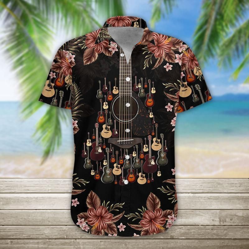 Acoustic Guitar Unisex Hawaiian Shirt