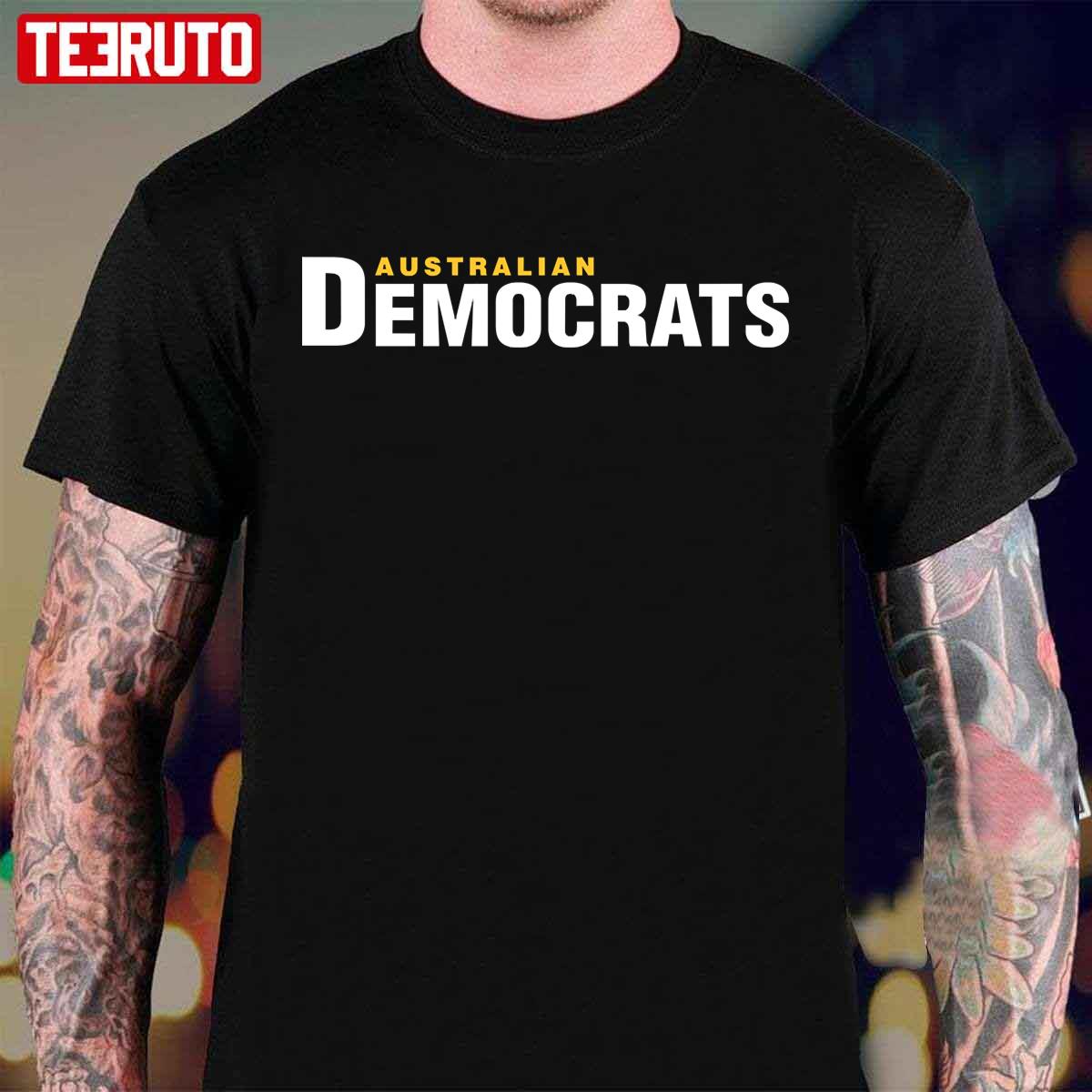 AD Autralian Democrats Logo Yellow And White Unisex T-Shirt