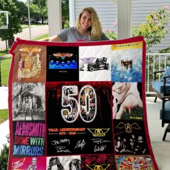 Aerosmith 50 Years Of 1970-2020 For Fans Quilt Blanket