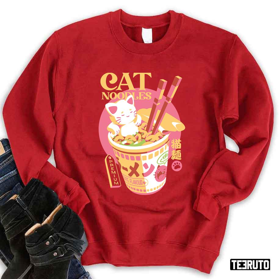 Aesthetic Cat Noodles Kawaii Japanese Style Unisex Sweatshirt