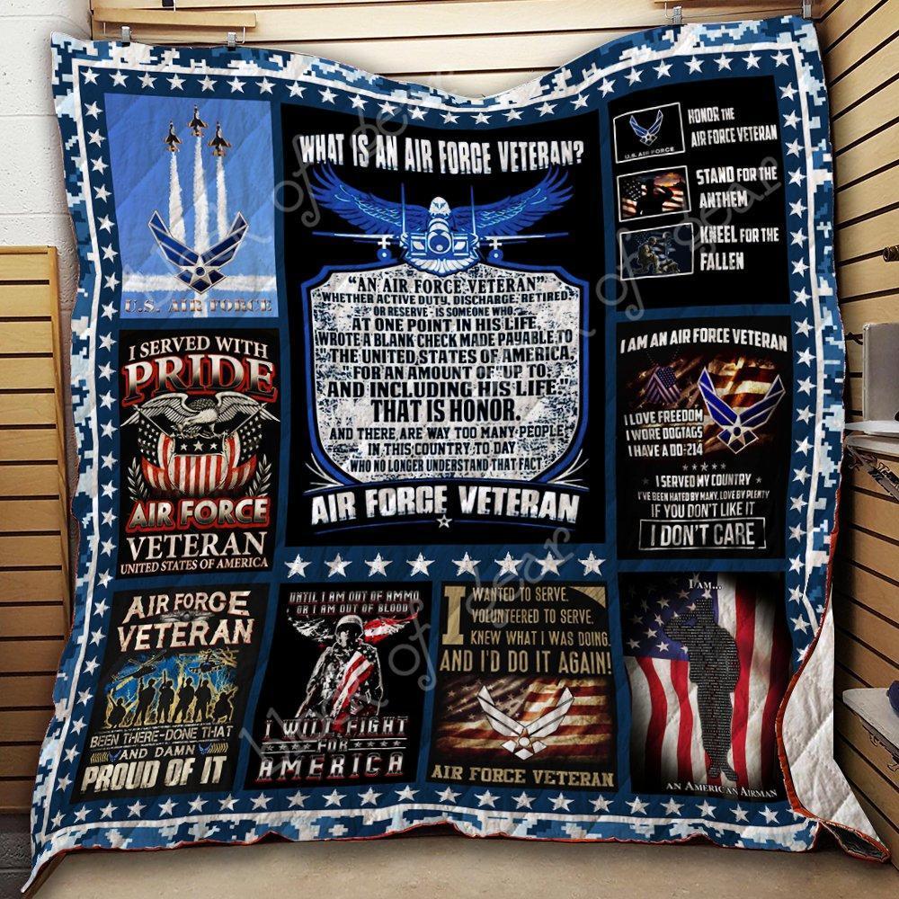 Air Force Veteran Quilt Blanket  Tt0906 DUP