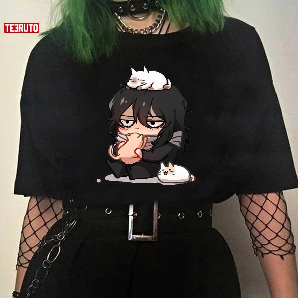 Aizawa With Cat’s Hero Academy Anime Unisex T-Shirt