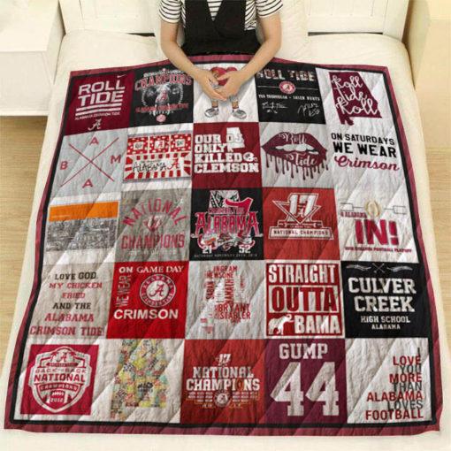 Alabama Crimson Tide Quilt Blanket DUP1