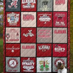 Alabama Crimson Tide Quilt Blanket Lv01 DUP