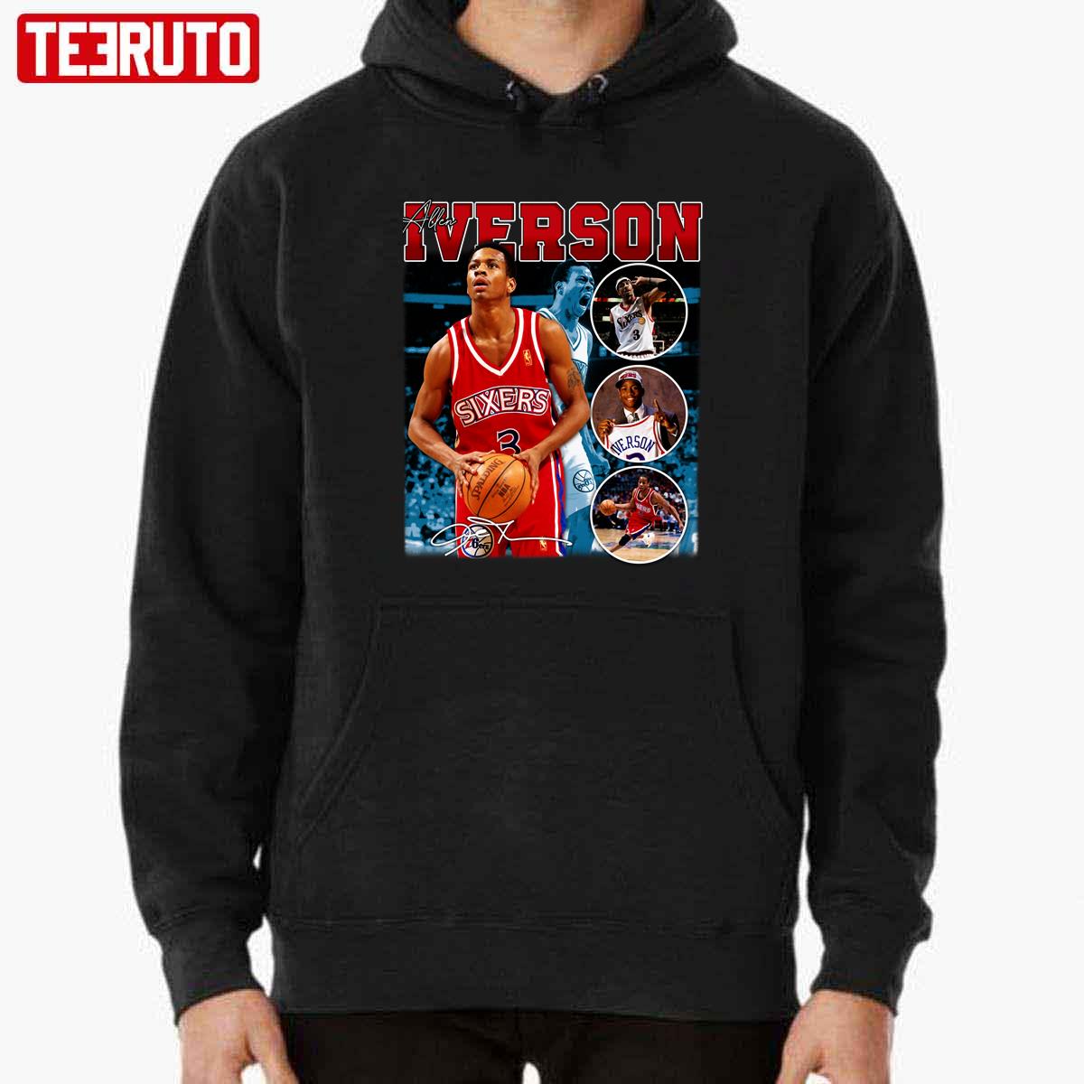 Allen Iverson The Answer Basketball Legend Signature Vintage Retro 80s 90s Bootleg Rap Style Sweatshirt