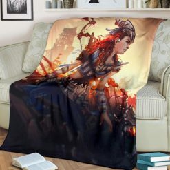 Aloy Horizon Zero Dawn Best Seller Fleece Blanket Gift For Fan, Premium Comfy Sofa Throw Blanket Gift