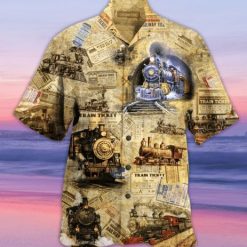 Amazing Train Locomotive Hawaiian Shirt