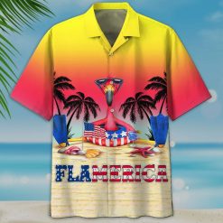 American Flag Flamingo Flamerica 1 Hawaiian Shirt