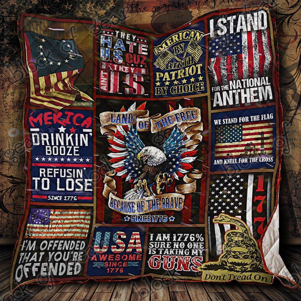 American Patriot Quilt Blanket Kc1307