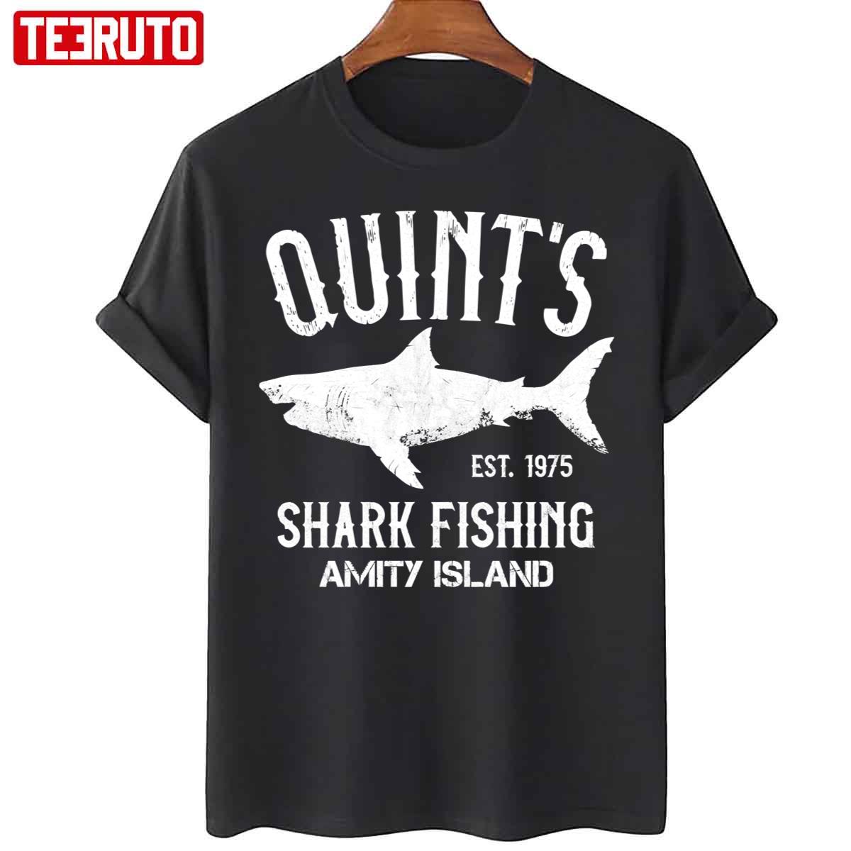 Amity Island 1975 Quint’s Shark Fishing Unisex T-Shirt