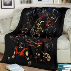 Anime Heroes One Piece Naruto Dragon Ball Best Seller Fleece Blanket Gift For Fan, Premium Comfy Sofa Throw Blanket Gift 1