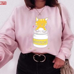 Antidepressant Depressive Anxiety Pills Cat Cute Kitte Unisex Sweatshirt