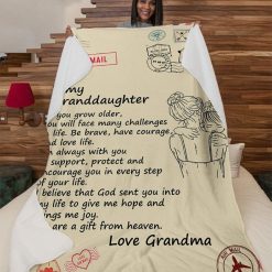 As You Grow Older Grandma To Granddaughter Fleece Blanket Quilt Blanket For Grandchild