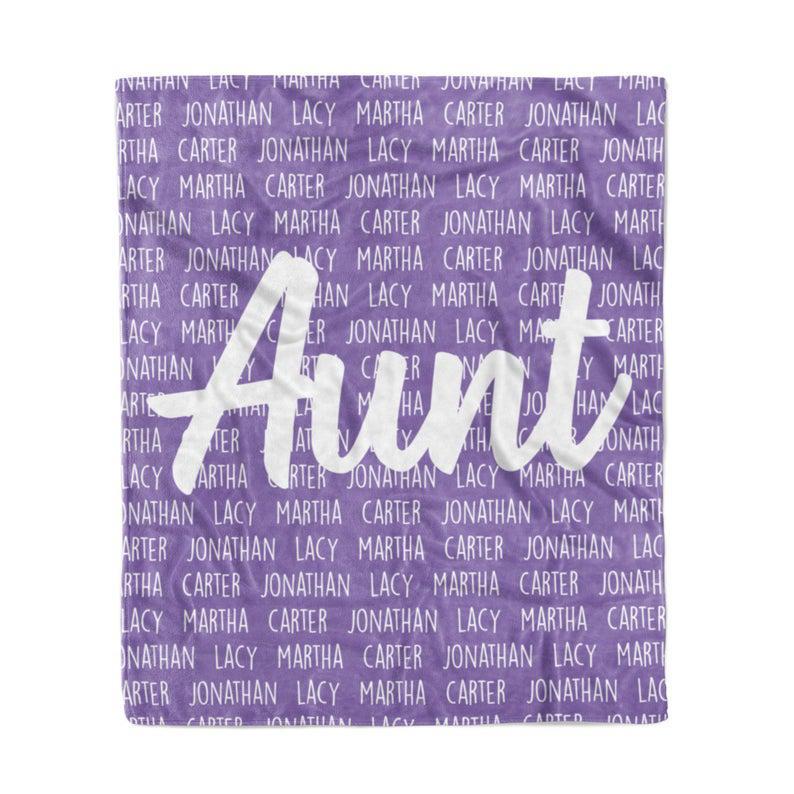 Aunt Blanket Aunt Throw Blanket Aunt Throw Aunt Christmas Aunt Birthday Auntie Blanket