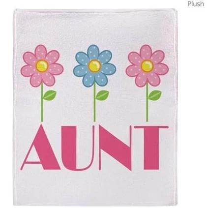 Aunt Gift (Flowered) Throw Blanket