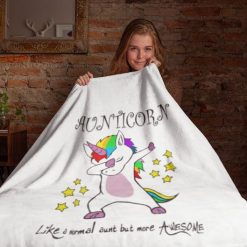 Aunticorn Throw Blanket Gifts For Aunts Who Are Awesome! Funny Auntie Gift