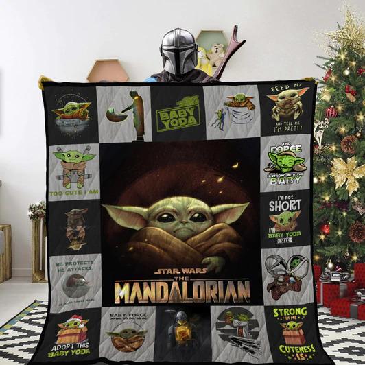 Baby Yoda Star Wars Mandalorian Quilt Blanket1