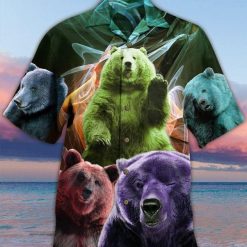 Bear Animal Print Hawaiian Shirt