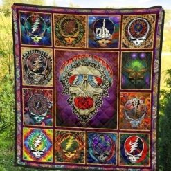 Beautiful The Grateful Dead Head Gift For Music Fan Quilt Blanket