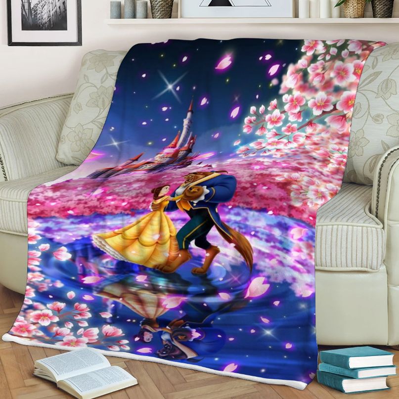 Beauty And The Beast Gift, Disney Beauty And The Beast Belle Gift For Fan Comfy Sofa Throw Blanket Gift