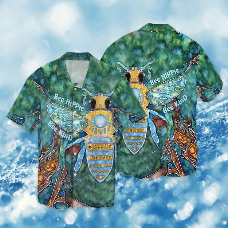 Bee Hippie Bee Kind Hawaiian Shirt