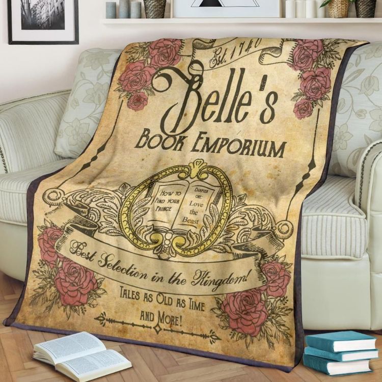 Belle’s Book Emporium Best Seller Fleece Blanket Gift For Fan, Premium Comfy Sofa Throw Blanket Gift