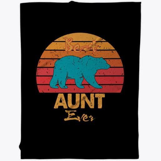 Best Aunt Ever Gift Mothers Day Vintage Blankets