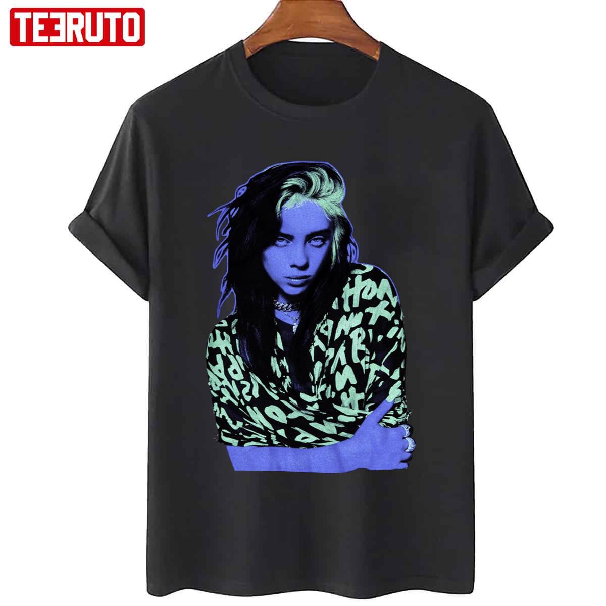 Billie Eilish Neon Portrait Girls Unisex T-Shirt