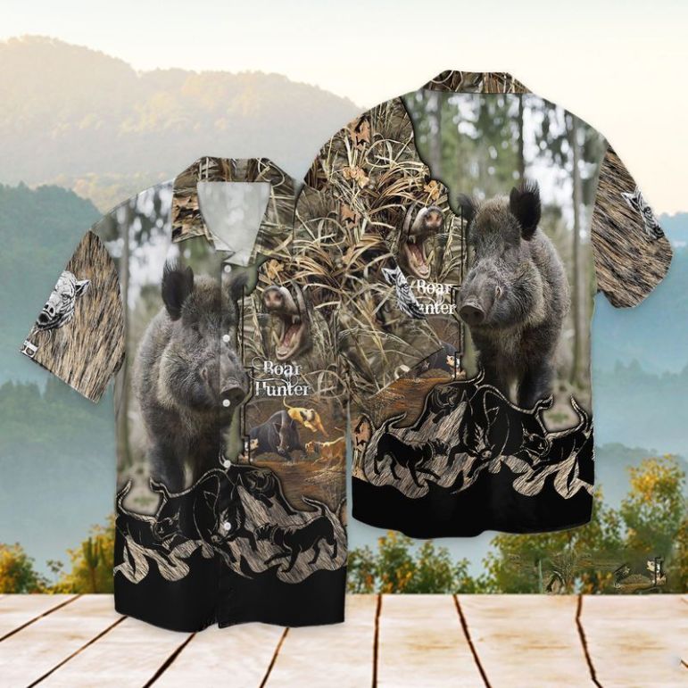 Boar Hunter Hawaiian Shirt