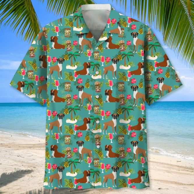 Boxer Beach Hawaiian Shirt