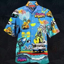 Camping Summer Wu Tang Print Hawaiian Shirt
