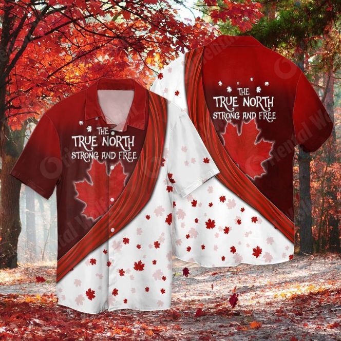 Canada The True North Strong And Free Hawaiian Shirt