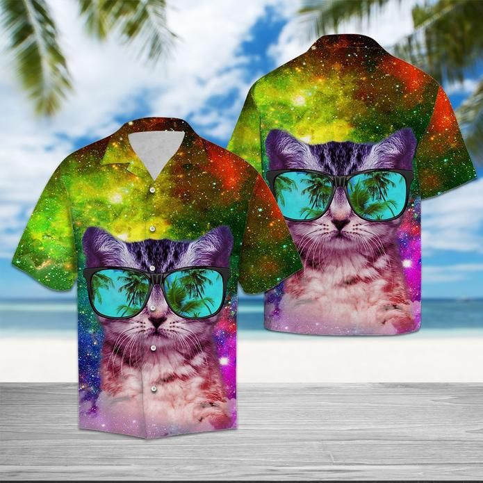 Cat Galaxy Hawaiian Shirt