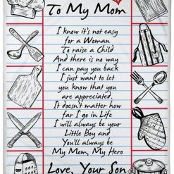Chef’s Mom I Will Always Be Your Little Boy Blanket For Mom From Son Birthday