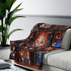 Childs Play Chucky Horror Movie Best Seller Fleece Blanket Gift For Fan, Premium Comfy Sofa Throw Blanket Gift