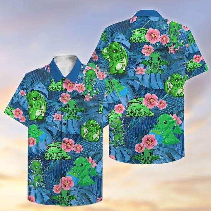 Chthulu Print Hawaiian Shirt