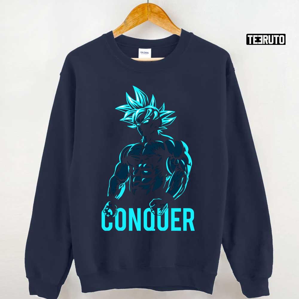 Conquer Goku Super Saiyan God Blue Gym And Fitness Unisex Sweatshirt