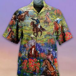 Cowboy Print Hawaiian Shirt