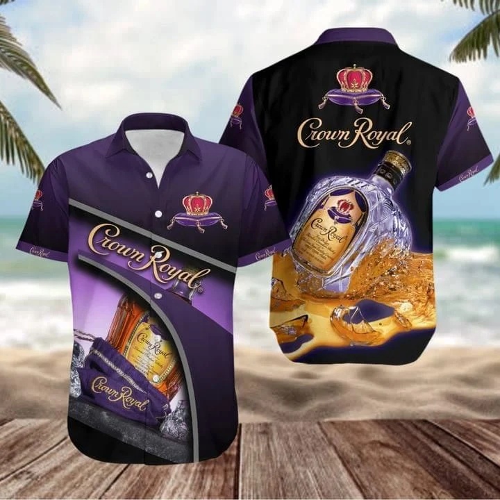 Crown Royal Wine Print Hawaiian Shirt