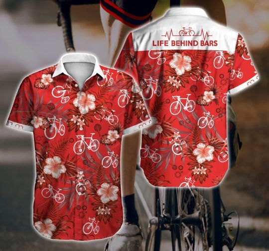 hawaiian shirt with bicycles