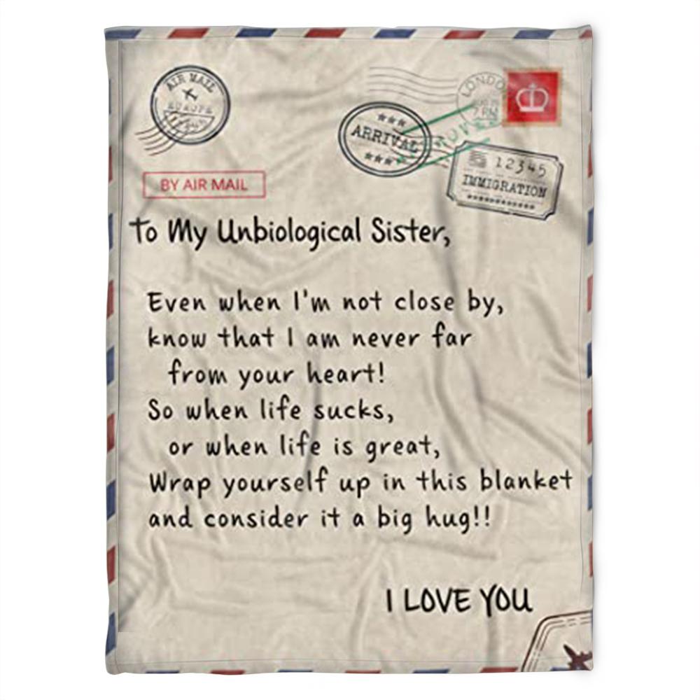 Dear Sister Blanket Fleece Blanket For Holidays Birthdays Family