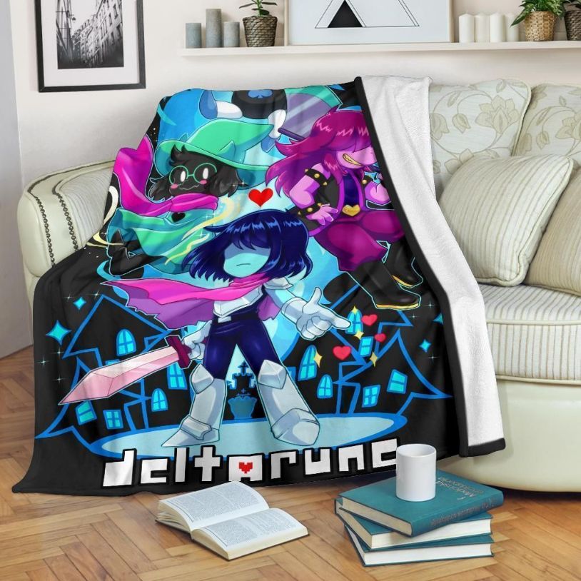 Deltarune For Gamer Fleece Blanket Gift For Fan, Premium Comfy Sofa Throw Blanket Gift