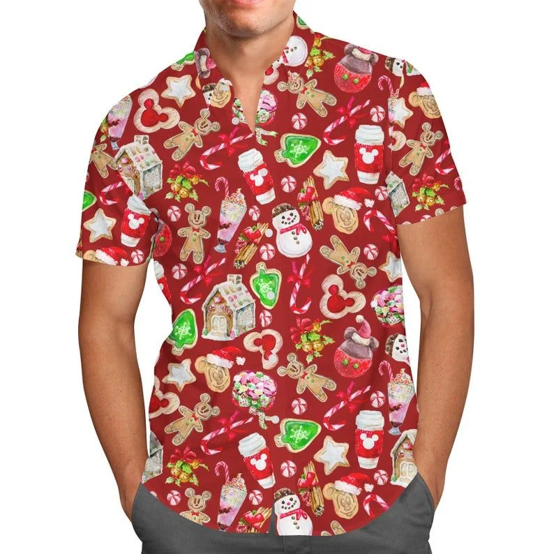 Disney Christmas Snack Goals Christmas Disney Hawaiian Shirt