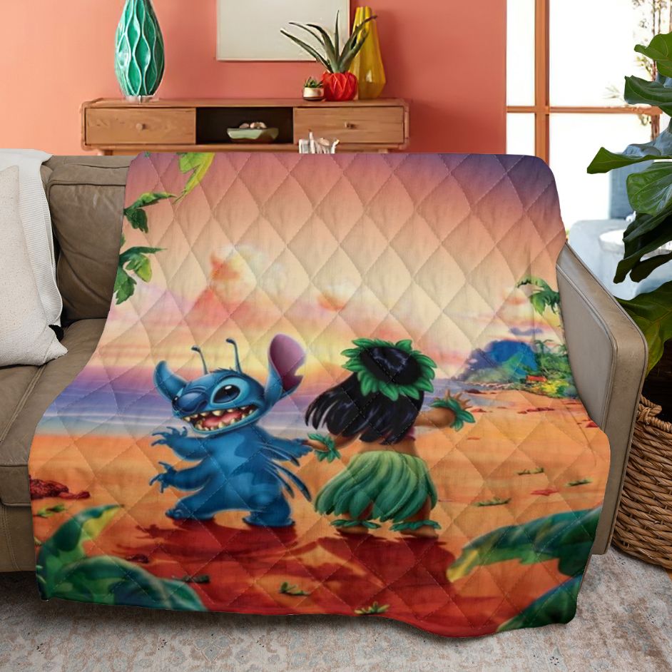 Lilo & Stitch Quilt Blanket Disney Quilt Blanket 