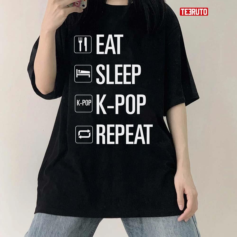 Eat Sleep Kpop Repeat Unisex T-Shirt